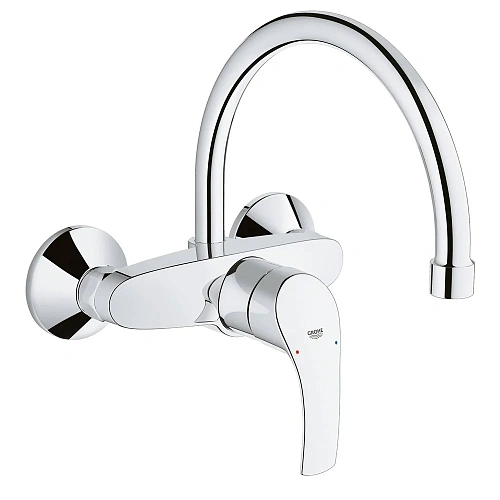 Смеситель для кухни GROHE Eurosmart new, настенный с высоким изливом, хром (32482002) Смеситель для кухни GROHE Eurosmart new, настенный с высоким изливом, хром (32482002)