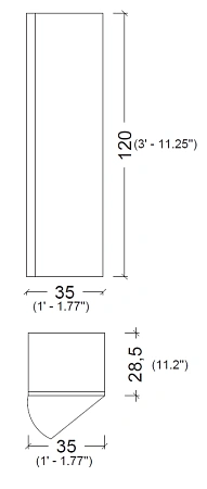 Шкаф-пенал Armadi Art Vallessi 120*35*28,5см, дуб светлый (матовый, фактурный) 836-L Шкаф-пенал Armadi Art Vallessi 120*35*28,5см, дуб светлый (матовый, фактурный) 836-L