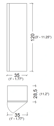 Шкаф-пенал Armadi Art Vallessi 120*35*28,5см, дуб темный (матовый, фактурный) 836-D Шкаф-пенал Armadi Art Vallessi 120*35*28,5см, дуб темный (матовый, фактурный) 836-D