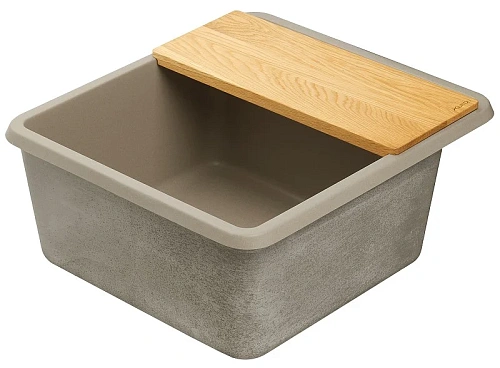 Кухонная мойка Aquaton Беллис 57 1A724932BS250 из литого мрамора, серый шелк Кухонная мойка Aquaton Беллис 57 1A724932BS250 из литого мрамора, серый шелк