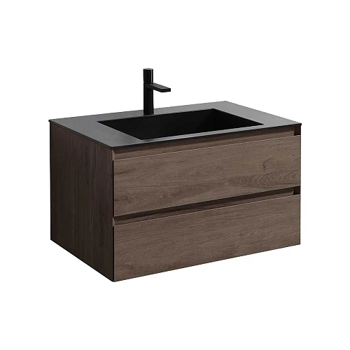 Тумба под раковину Vincea Luka 800 подвесная, 2 выкатных ящика soft-close, R.Oak VMC-2L800RO Тумба под раковину Vincea Luka 800 подвесная, 2 выкатных ящика soft-close, R.Oak VMC-2L800RO