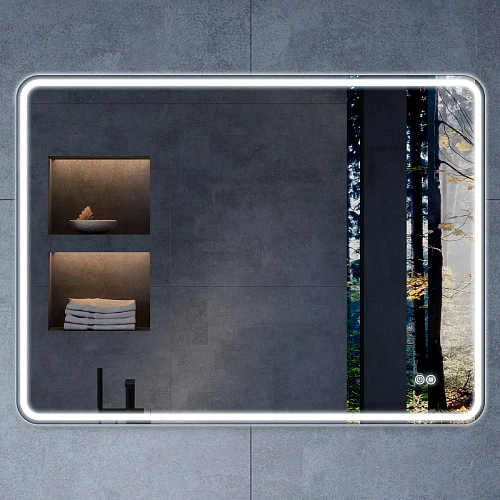 Зеркало Vincea LED VLM-3VC9008-2 900х800 c сенсорным выключателем и диммером, антизапотевание Зеркало Vincea LED VLM-3VC9008-2 900х800 c сенсорным выключателем и диммером, антизапотевание