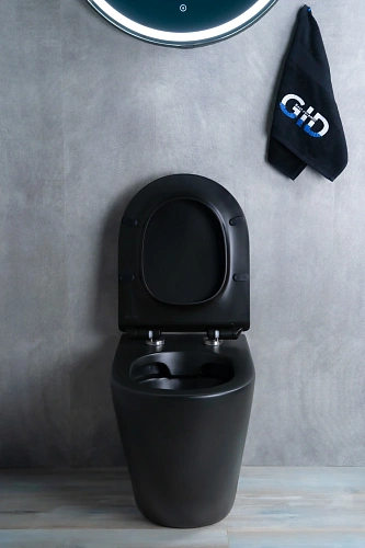 Унитаз приставной Gid TRS-269BM 62214Y черный матовый 56x36.5x42 с крышкой микролифт Унитаз приставной Gid TRS-269BM 62214Y черный матовый 56x36.5x42 с крышкой микролифт