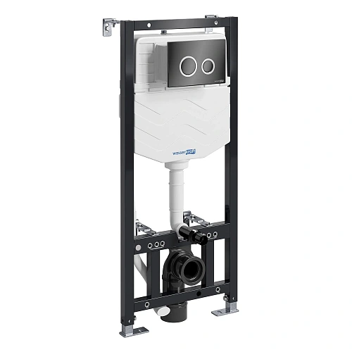 Инсталляция для унитаза WasserKRAFT Aller 10TLT.010.ME.PB01 с клавишей смыва черный Инсталляция для унитаза WasserKRAFT Aller 10TLT.010.ME.PB01 с клавишей смыва черный