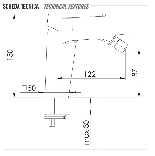 Смеситель для биде Remer Dream D21 Смеситель для биде Remer Dream D21
