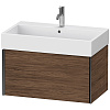 Картинка анонса товара «тумба под раковину duravit xviu xv42360b221 подвесная 78 см орех/черный»