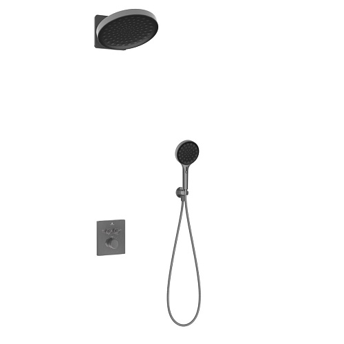 Душевая система Vincea Inspire VSFW-3I21MT3GM встраиваемый, термостат, вороненая сталь Душевая система Vincea Inspire VSFW-3I21MT3GM встраиваемый, термостат, вороненая сталь