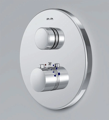 Смеситель для ванны AM.PM Inspire V2.0 F50A75700 с душем термостатический Смеситель для ванны AM.PM Inspire V2.0 F50A75700 с душем термостатический