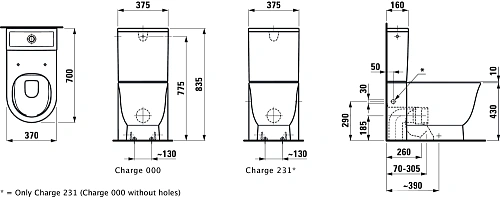Чаша напольного унитаза Laufen The New Classic 700х370х430, Rimless 8.2485.8.000.000.1 Чаша напольного унитаза Laufen The New Classic 700х370х430, Rimless 8.2485.8.000.000.1