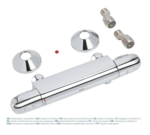 Смеситель для душа GROHE Grohtherm 1000 New термостатический, хром (34143003) Смеситель для душа GROHE Grohtherm 1000 New термостатический, хром (34143003)