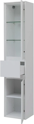 Шкаф-пенал Aquanet Милан 35 00339957 белый глянец с ящиком Шкаф-пенал Aquanet Милан 35 00339957 белый глянец с ящиком