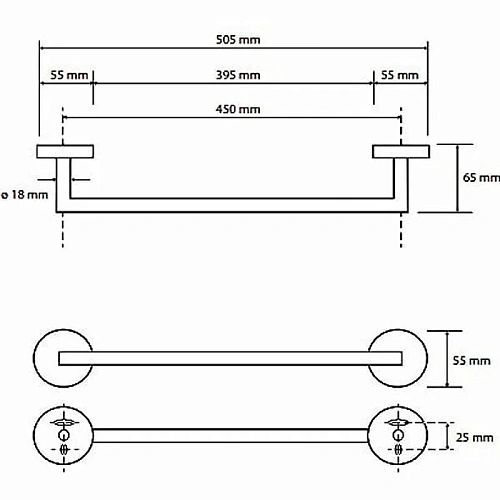 Полотенцедержатель Bemeta GRAPHIT 156204022 Полотенцедержатель Bemeta GRAPHIT 156204022