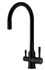 Смеситель для кухни Raglo R81.64.06 с гибким изливом с подключением к фильтру, черный