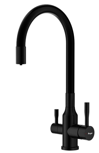 Смеситель для кухни Raglo R81.64.06 с гибким изливом с подключением к фильтру, черный Смеситель для кухни Raglo R81.64.06 с гибким изливом с подключением к фильтру, черный