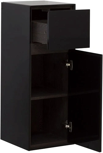 Шкаф-пенал Aquanet Милан 35 черный глянец 00306376 Шкаф-пенал Aquanet Милан 35 черный глянец 00306376