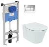 Картинка анонса товара «комплект 4 в 1 ideal standard e212801 с подвесным унитазом connect air aquablade e005401, сиденьем c»