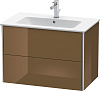 Картинка анонса товара «тумба под раковину duravit xsquare xs417206161 подвесная 81 см коричнево-оливковый глянцевый»