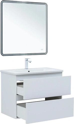 Тумба под раковину Aquanet Эмбер 80 белый матовый 00330467 напольная/подвесная Тумба под раковину Aquanet Эмбер 80 белый матовый 00330467 напольная/подвесная