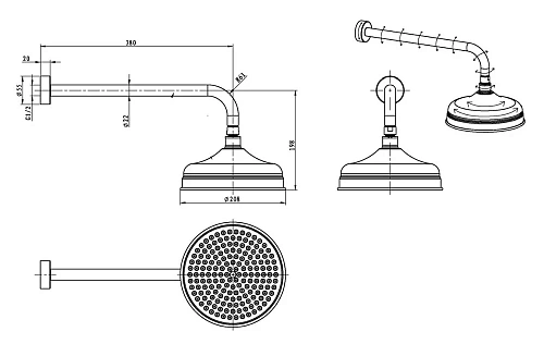Верхний душ Boheme Brillante 412 Верхний душ Boheme Brillante 412