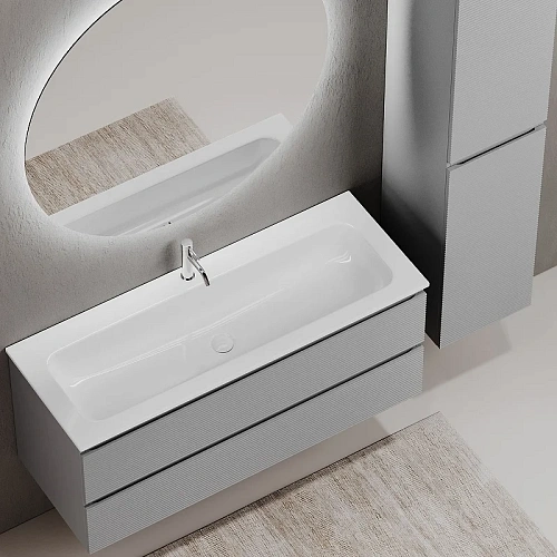 Тумба под раковину Sancos Folk FL120ES 1195х445х500 Ergraut soft, подвесная Тумба под раковину Sancos Folk FL120ES 1195х445х500 Ergraut soft, подвесная