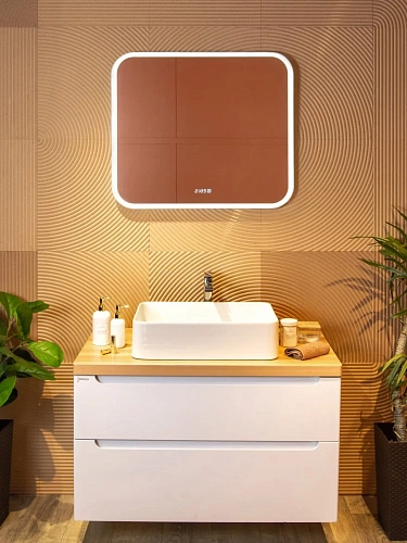 Зеркало Silver mirrors СТИВ-4 700x680 Сенсорный выключатель + ЧАСЫ ФР-00001699 Зеркало Silver mirrors СТИВ-4 700x680 Сенсорный выключатель + ЧАСЫ ФР-00001699