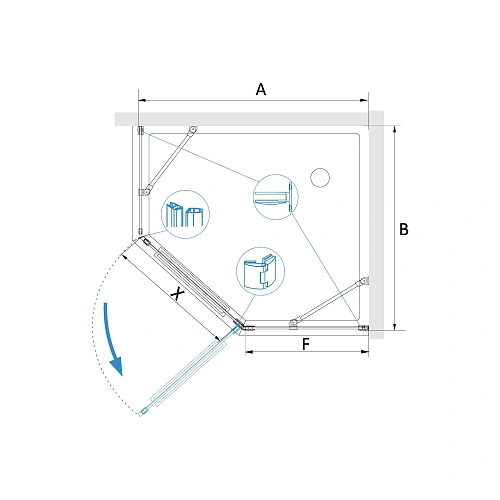Душевой уголок RGW Hotel HO-082 350608200-11 Душевой уголок RGW Hotel HO-082 350608200-11