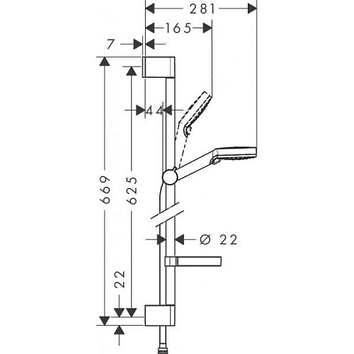 Душевой гарнитур Hansgrohe Crometta Vario и мыльницей Casetta 65 26553400 белый/хром Душевой гарнитур Hansgrohe Crometta Vario и мыльницей Casetta 65 26553400 белый/хром