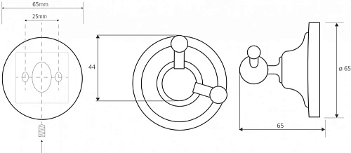Крючок Bemeta RETRO 144206038 Крючок Bemeta RETRO 144206038