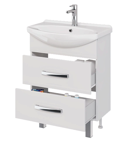Тумба под раковину DREJA ALDA, 65 см , подвесная/напольная, 2 ящика. белый глянец, под ум. Лагуна 65 99.0404 Тумба под раковину DREJA ALDA, 65 см , подвесная/напольная, 2 ящика. белый глянец, под ум. Лагуна 65 99.0404