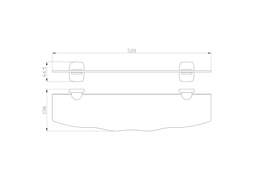 Полка Wonzon & Woghand стеклянная, стеклянная, хром (WW-1701) Полка Wonzon & Woghand стеклянная, стеклянная, хром (WW-1701)