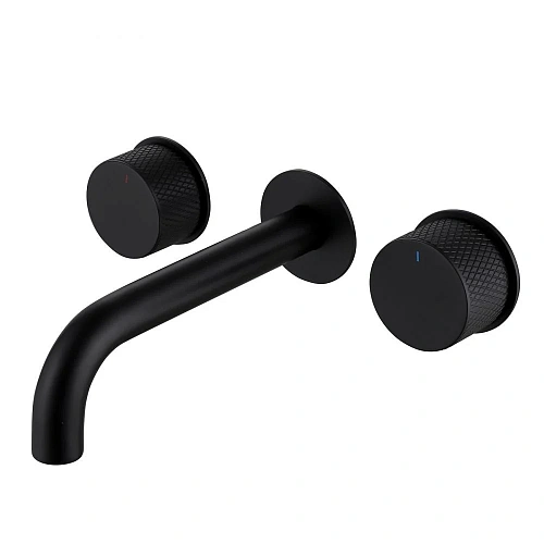 Смеситель для раковины ABBER Wasser Kreis AF81122B скрытого монтажа, черный матовый Смеситель для раковины ABBER Wasser Kreis AF81122B скрытого монтажа, черный матовый