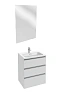 Комплект мебели 60 см Jacob Delafon Vox , белый блестящий, без подсветки, отверстие для смесителя, п EB1209-NF+EXAF112-Z-00+EB2050-RA-N18