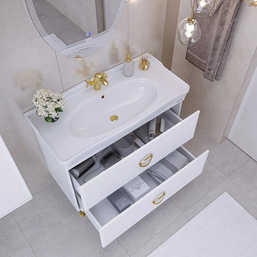 Тумба под раковину GROSSMAN АТРИО-105 см белый глянец (ум.МОДЕРН-105) напольная 1010501 Тумба под раковину GROSSMAN АТРИО-105 см белый глянец (ум.МОДЕРН-105) напольная 1010501