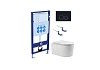 Комплект унитаза SET AQUATEK МИЯ-020 4в1 с инсталляцией, креплением, клавишей смыва и сиденьем микролифт