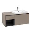 Картинка анонса товара «тумба под раковину villeroy &amp; boch subway 3.0 taupe / taupe c57101vm»