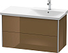 Картинка анонса товара «тумба под раковину duravit xsquare xs418806161 подвесная 101 см коричнево-оливковый глянцевый»
