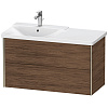 Картинка анонса товара «тумба под раковину duravit xviu xv41080b121 подвесная 101 см орех темный»