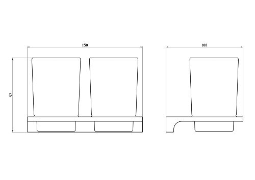 Стакан Wonzon & Woghand черный (WW-9128-BL) Стакан Wonzon & Woghand черный (WW-9128-BL)