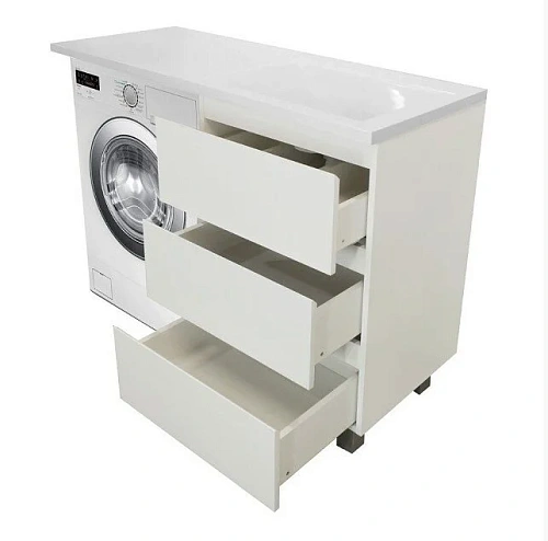 Тумба с раковиной Эстет Dallas Luxe ФР-00009839 1500х482 правая, напольная 3 ящика Тумба с раковиной Эстет Dallas Luxe ФР-00009839 1500х482 правая, напольная 3 ящика