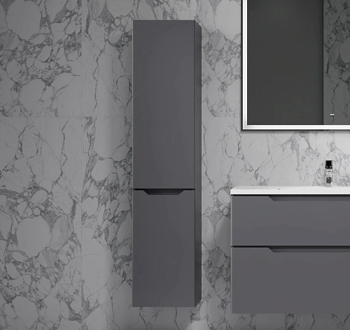 Шкаф-пенал AQUAme AQM9003GM S3 подвесной, антрацит Шкаф-пенал AQUAme AQM9003GM S3 подвесной, антрацит