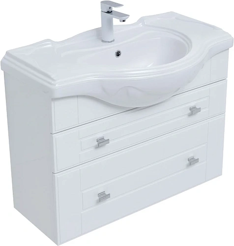 Тумба под раковину Aquanet Рондо 85 белый глянец 00304289 Тумба под раковину Aquanet Рондо 85 белый глянец 00304289