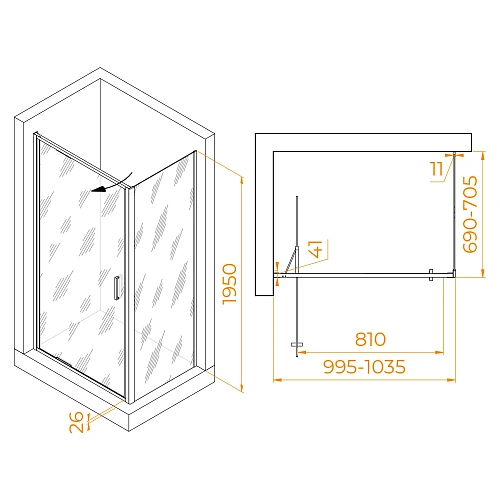 Душевой уголок RGW SV-145B 1000x700 мм 703214507-14 черный Easy Clean Душевой уголок RGW SV-145B 1000x700 мм 703214507-14 черный Easy Clean
