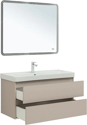 Тумба под раковину Aquanet Вега 2.0 100 бежевый 00337939 подвесная Тумба под раковину Aquanet Вега 2.0 100 бежевый 00337939 подвесная