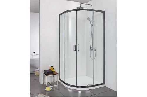 Душевой уголок Aquatek AQ ARI RO10020BL 1/4 круга, двери раздвижные 1000x1000x2000, профиль черный, стекло прозрачное Душевой уголок Aquatek AQ ARI RO10020BL 1/4 круга, двери раздвижные 1000x1000x2000, профиль черный, стекло прозрачное