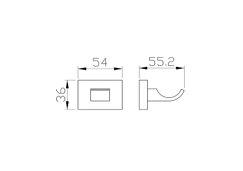 Крючок Wonzon & Woghand хром (WW-9715) Крючок Wonzon & Woghand хром (WW-9715)