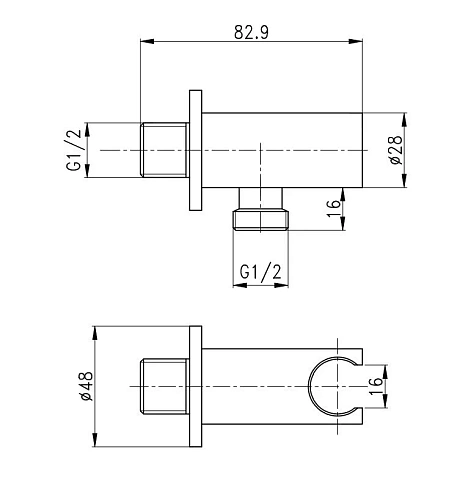 Шланговое подключение CEZARES CZR-AI12-01 с держателем ручного душа, хром Шланговое подключение CEZARES CZR-AI12-01 с держателем ручного душа, хром