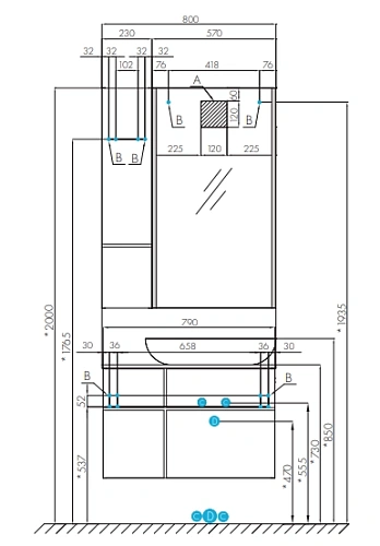 Зеркало Aquaton Мишель 57 1A244402MIX30 Зеркало Aquaton Мишель 57 1A244402MIX30