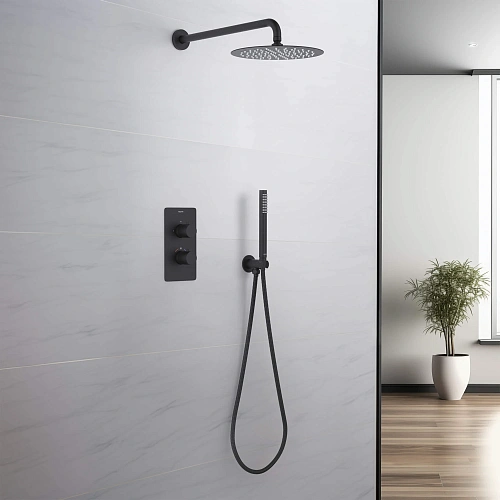 Душевая система Aquatek ЕВРОПА AQ1376MB Черный матовый Душевая система Aquatek ЕВРОПА AQ1376MB Черный матовый