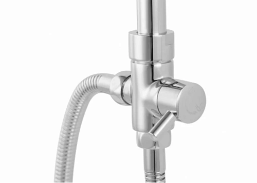 Душевой гарнитур Bravat FIT S D283CP-2A-RUS с верхним душем Душевой гарнитур Bravat FIT S D283CP-2A-RUS с верхним душем