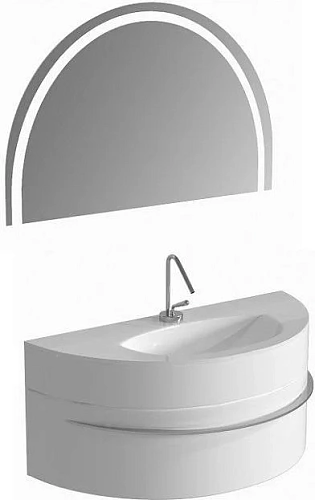 Тумба под раковину De Aqua Эскалада 117 белый, подвесная с ручкой 186751 Тумба под раковину De Aqua Эскалада 117 белый, подвесная с ручкой 186751